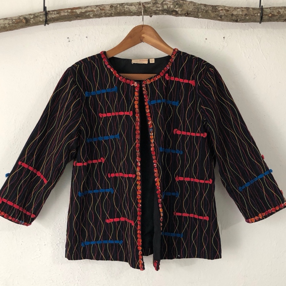 Vintage Choices textile art jacket size L